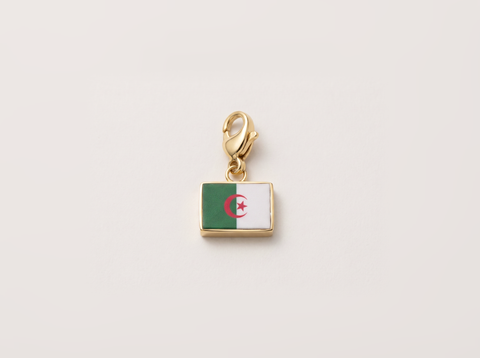Algeria flag charm, gold