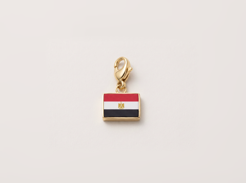 Egypt flag charm, gold