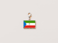 Equatorial Guinea flag charm, silver