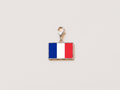 French Guiana flag charm, silver