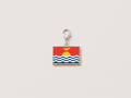 Kiribati flag charm, silver