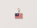 Malaysia flag charm, silver