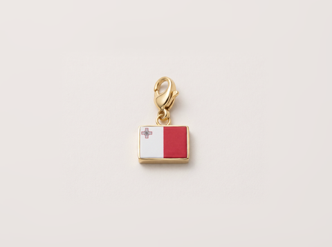 Malta flag charm, gold