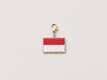 Monaco flag charm, silver