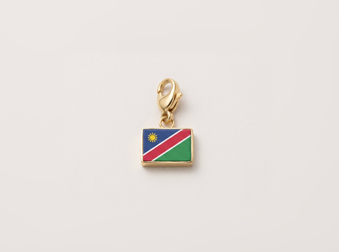 Namibia flag charm, gold