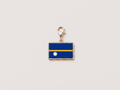 Nauru flag charm, silver