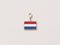 Netherlands flag charm, silver