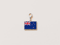 New Zealand flag charm, silver