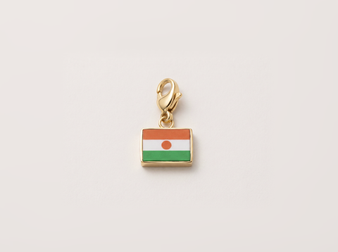 Niger flag charm, gold