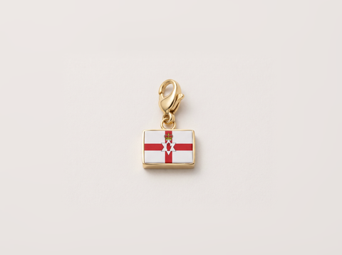 Northern Ireland flag charm, gold