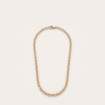 Necklace on an elongated cable chain, 18k gold plated