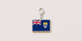 Saint Helena flag charm, silver