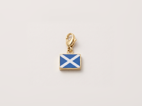 Scotland flag charm, gold