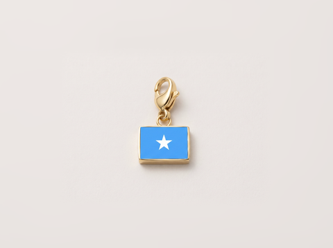 Somalia flag charm, gold