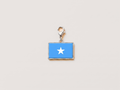 Somalia flag charm, silver