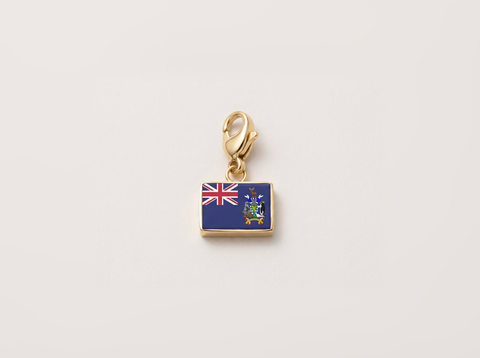 South Georgia and the South Sandwich Islands flag charm, gold