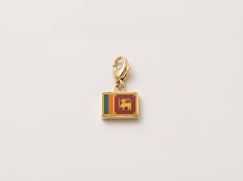 Sri Lanka flag charm, gold